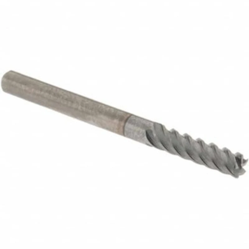 OSG 1/8, 1/2 LOC, 1/8 Shank Diam, 1-1/2 OAL, 5 Flute, Solid Carbide Square End Mill Single End, TiCN Finish, Spiral F...